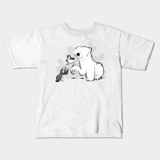 Polar Bear and Puffins Kids T-Shirt